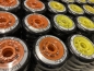 Preview: Bild, mehrere Skirollerräder mit Kunstofffelge in der Farbe gelb und orange