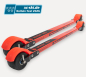 Preview: Bild,  Skiroller der besteht aus einem roten Aluminium Holm, eloxierten Gabeln, zwei Rädern aus Gummi und zwei Spritzschutzteile aus Kunststoff in der Farbe rot, / paar Skiroller